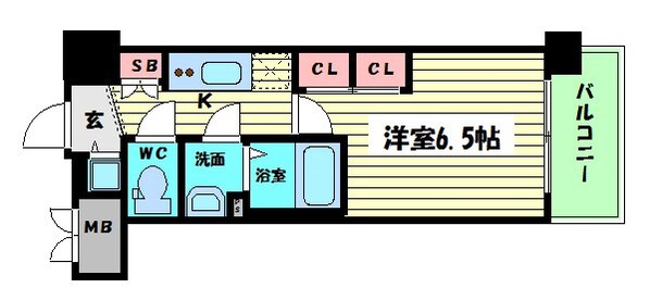 スワンズシティ中之島クロスの物件間取画像